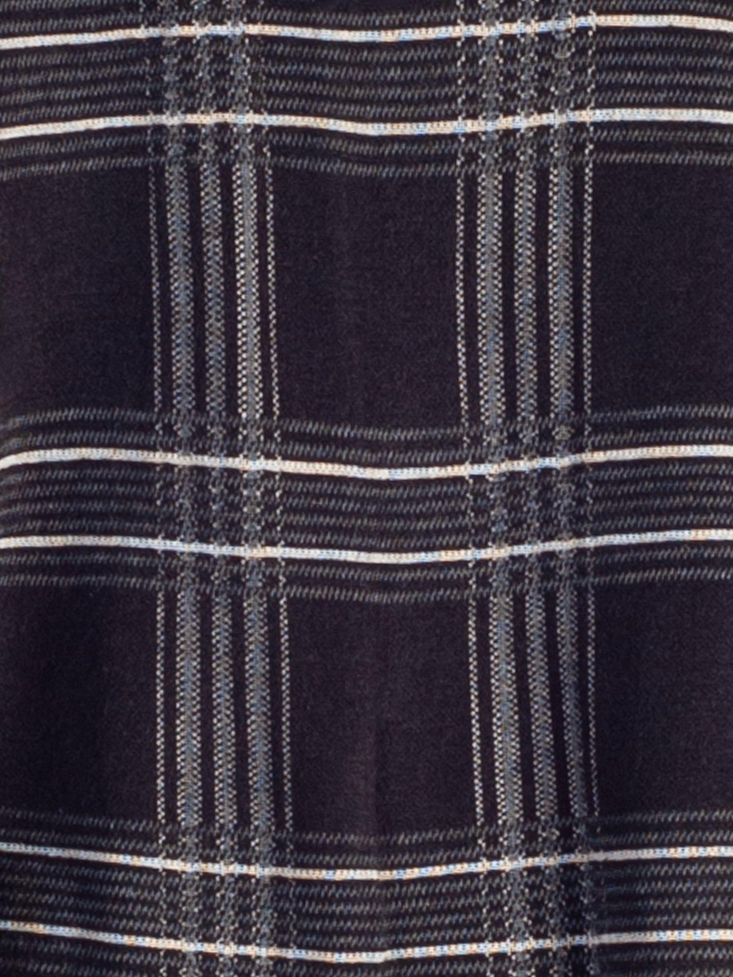 Product image 5 of 5, which shows chesca Check Three Quarter Sleeve Wrap, Black, One Size