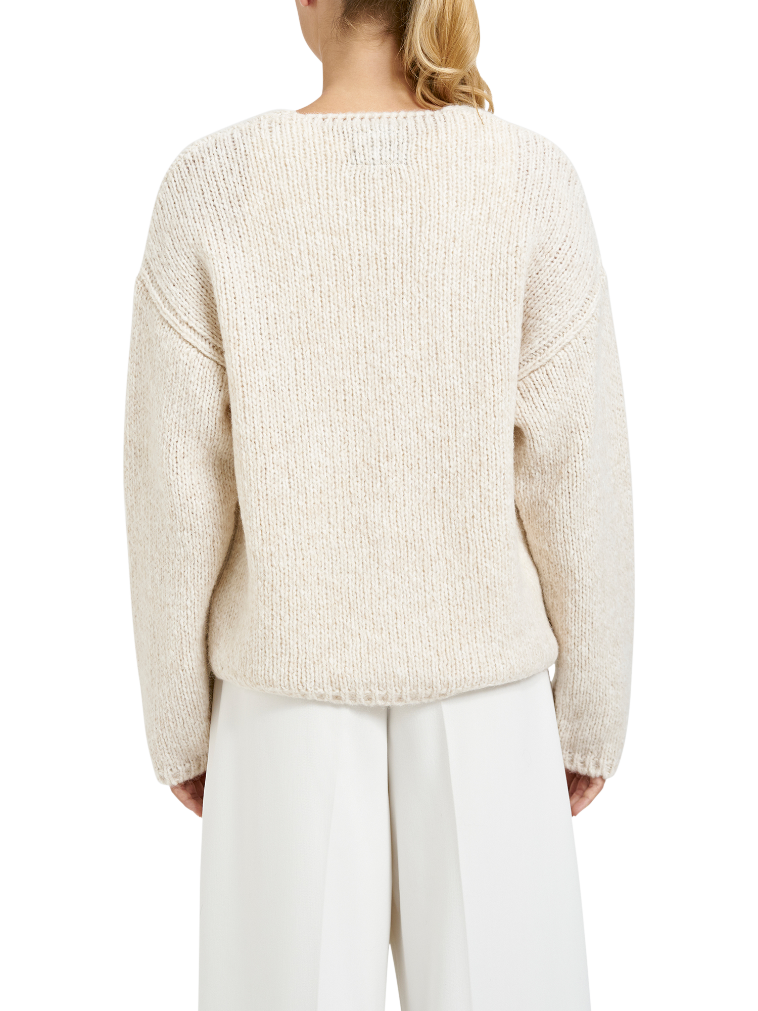 Product image 2 of 5, which shows Smith & Soul Mouliné Cardigan with Alpaca, Beige, XS