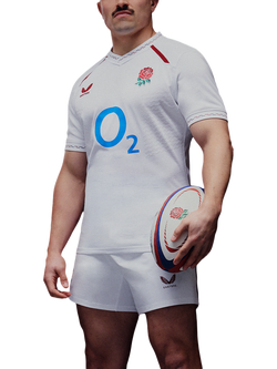 Castore Men's RFU England Rugby 26/27 Home Replica Shirt, White, White