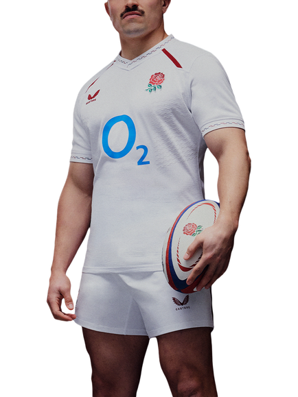 Castore Men's RFU England Rugby 26/27 Home Replica Shirt, White, White