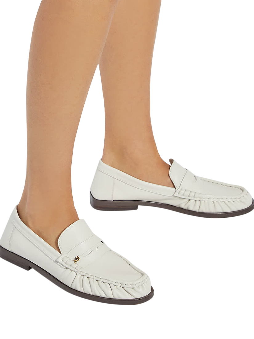 Product image 2 of 6, which shows Dune London Grisella Leather Loafers, Ecru, EU36