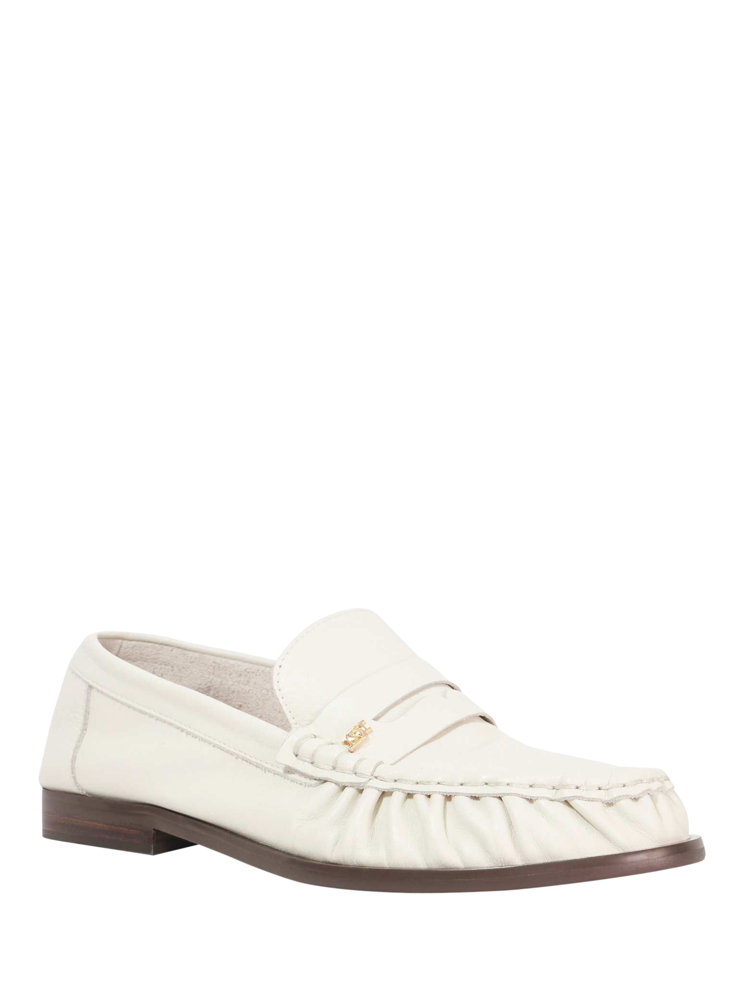 Product image 4 of 6, which shows Dune London Grisella Leather Loafers, Ecru, EU36