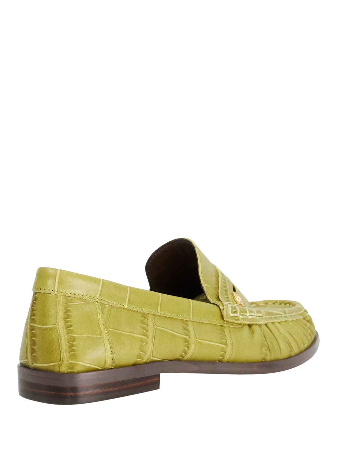 Product image 5 of 6, which shows Dune London Grisella Leather Loafers, Green, EU36