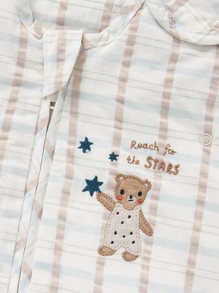 John Lewis Daydream Bear Check Baby Sleeping Bag, 0.5 Tog, Multi - view 2, Multi