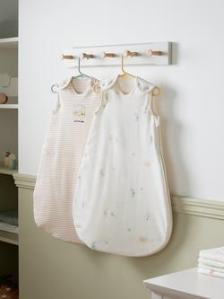 John Lewis Daydream Moon Baby Sleeping Bag, 1 Tog, Pack of 2, Natural - view 2, Natural