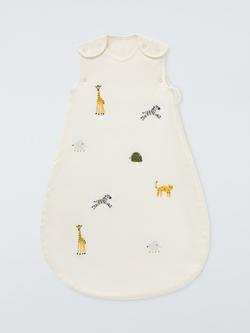 John Lewis Eden Safari Soft Baby Sleeping Bag, 2.5 Tog, Natural, Natural