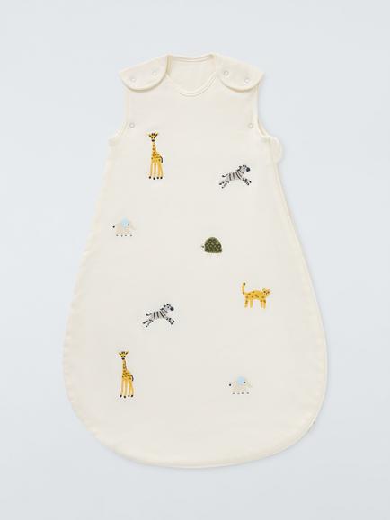 John Lewis Eden Safari Soft Baby Sleeping Bag, 1 Tog, Natural, Natural