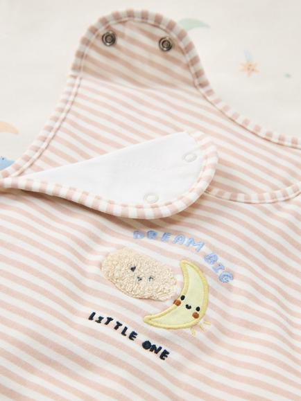 John Lewis Daydream Moon Baby Sleeping Bag, 2.5 Tog, Pack of 2, Natural - view 2, Natural