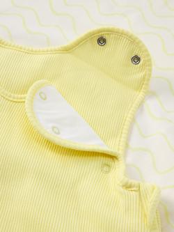 John Lewis Essential Wave & Rib Baby Sleeping Bag, 1 Tog, Pack of 2, Yellow - view 2, Yellow