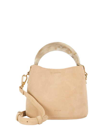 Dune London Dharla Suede Grab Bag, Taupe