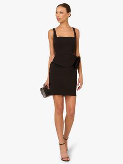 Adrianna By Adrianna Papell Stretch Crepe Mini Dress, Black - view 2, Black