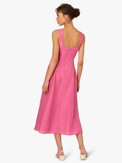 Adrianna By Adrianna Papell Textured Jacquard Dress, Geranium - view 2, Geranium