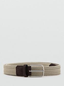 Mango Woven Belt, Light Beige