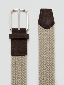 Mango Woven Belt - view 2, Light Beige