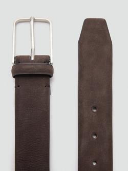 Mango Leather Belt - view 2, Dark Brown