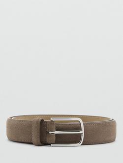 Mango Suede Belt, Brown, Brown
