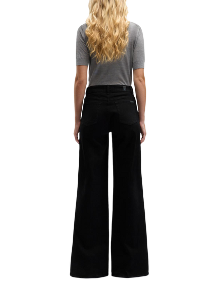 7 For All Mankind Lotta High Rise Flared Jeans, Black - view 2, Black