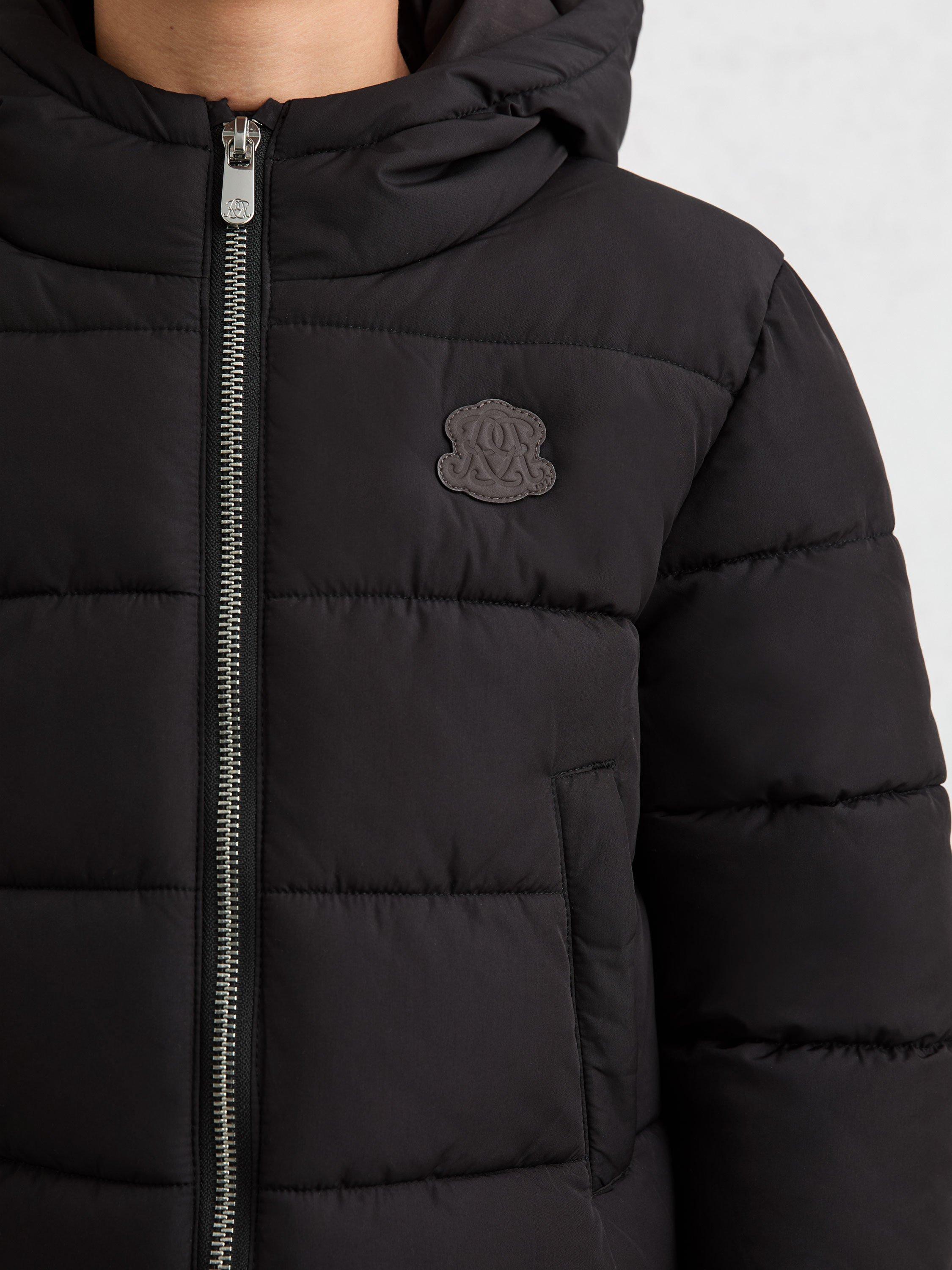 Product image 3 of 4, which shows Reiss Kids' Myles Puffer Jacket, Black, 3-4 years