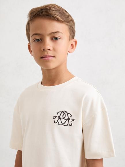 Reiss Kids' Harris T-Shirt, Off White, Off White
