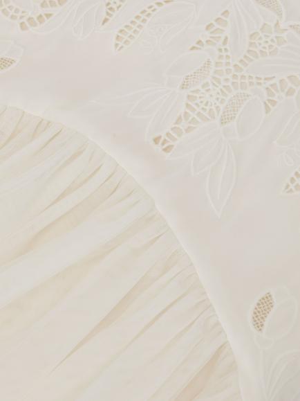 Reiss Kids' Phoebe Sleeveless Tulle Skirt Dress, Ivory - view 2, Ivory