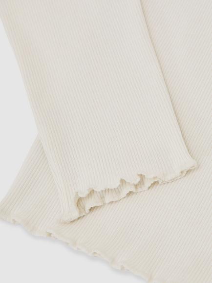 Reiss Kids' Brittany Cotton Rich Long Sleeved Top, Ecru - view 2, Ecru