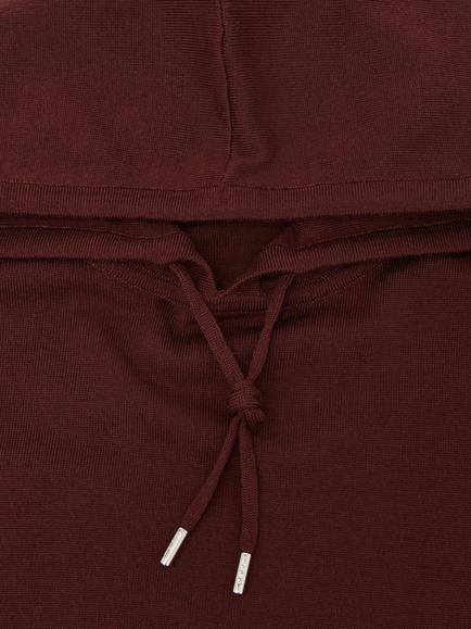 Reiss Holland Wool Hoodie, Port Red - view 2, Port Red