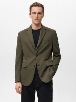 Mango Moon Slim Fit Blazer, Khaki, Khaki