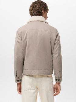 Mango Brian Aviator Jacket, Pastel Brown - view 2, Pastel Brown
