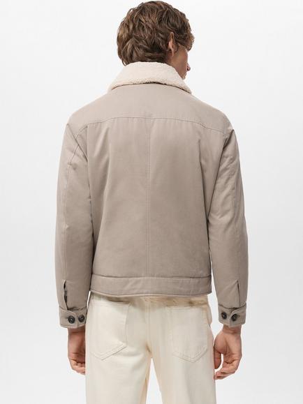 Mango Brian Aviator Jacket, Pastel Brown - view 2, Pastel Brown