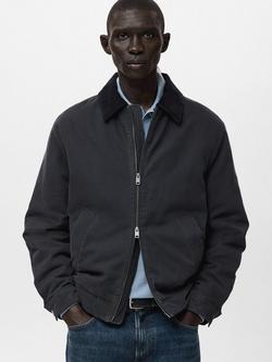 Mango Duke Denim Trucker Jacket, Deep Blue, Deep Blue