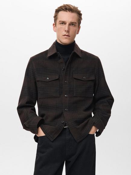 Mango Greg Utility Jacket, Brown, Brown
