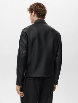 Mango Joseno Faux Leather Jacket, Black - view 2, Black
