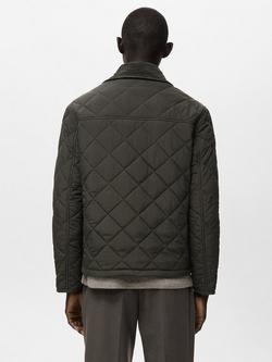 Mango Randal Water Repellent Quilted Jacket, Khaki - view 2, Khaki