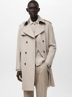 Mango Tango Water Repellent Trench Coat, Light Beige, Light Beige