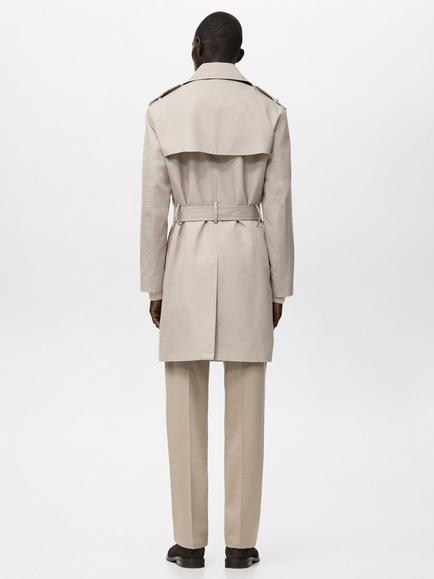 Mango Tango Water Repellent Trench Coat, Light Beige - view 2, Light Beige