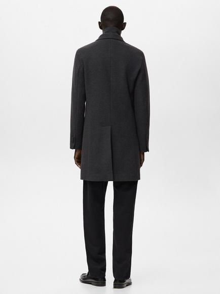 Mango Uriel Wool Rich Blend Coat, Dark Grey - view 2, Dark Grey