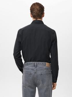 Mango Perseo Cotton Slim Fit Shirt - view 2, Black