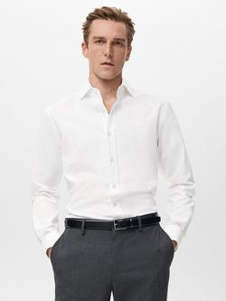 Mango Perseo Cotton Slim Fit Shirt, White