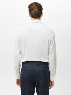 Mango Zeus Cotton Long Sleeve Shirt, White - view 2, White