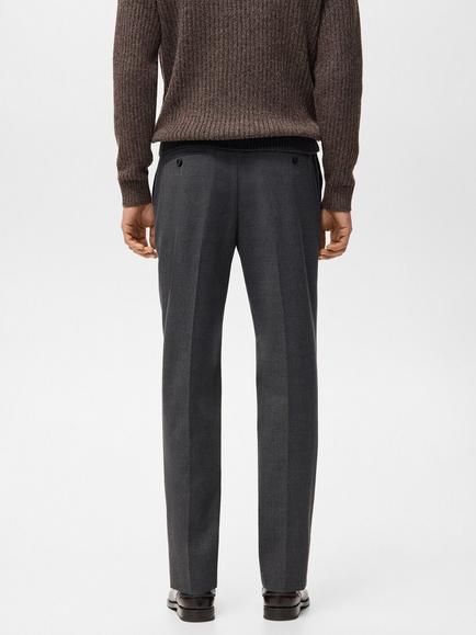 Mango Atlas Regular Fit Trousers, Grey - view 2, Grey