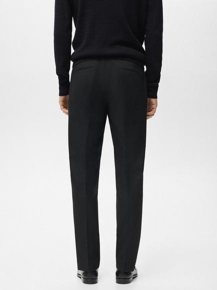 Mango Standford Straight-Slim Tailored Trousers - view 2, Black