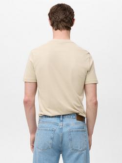 Mango Chelsea Cotton Regular Fit Short Sleeve T-Shirt - view 2, Light Beige