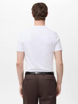 Mango Chelsea Cotton Regular Fit Short Sleeve T-Shirt - view 2, White