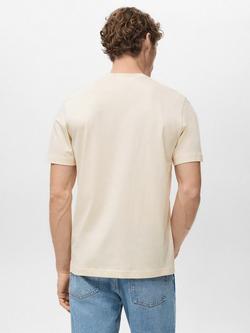 Mango Cherlo Cotton Slim Fit Short Sleeve T-Shirt - view 2, Yellow