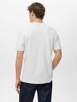 Mango Kimi Cotton Regular Fit Short Sleeve T-Shirt - view 2, Natural White