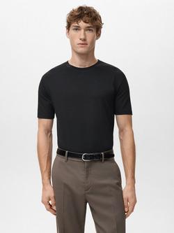 Mango Cotton Stretch T-Shirt, Pack of 2, Black