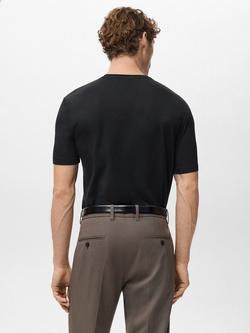 Mango Cotton Stretch T-Shirt, Pack of 2 - view 2, Black