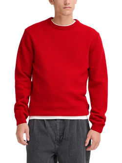 Casual Friday Karl Crew Neck Lambswool Blend Jumper, Ribbon Red, Ribbon Red