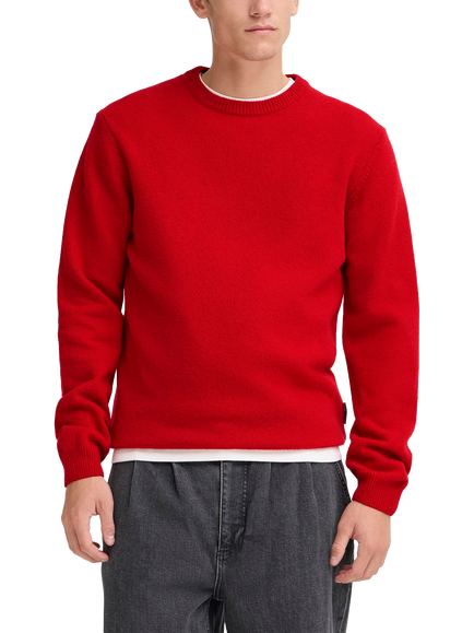 Casual Friday Karl Crew Neck Lambswool Blend Jumper, Ribbon Red, Ribbon Red