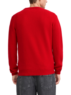 Casual Friday Karl Crew Neck Lambswool Blend Jumper, Ribbon Red - view 2, Ribbon Red